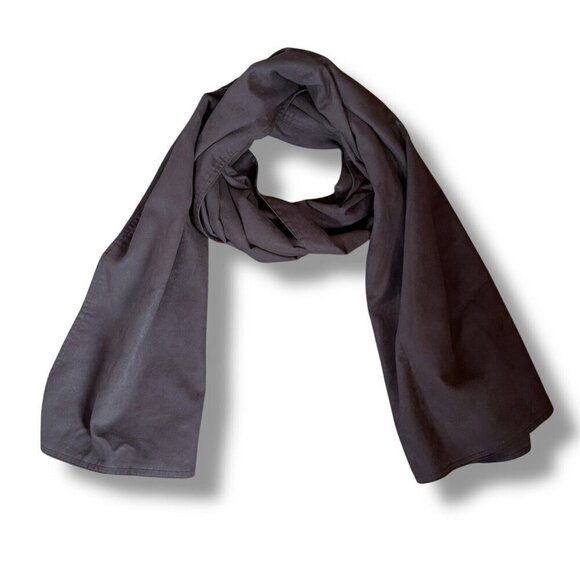 Echo Womens Scarf Gray Microsuede Faux Leather Oversized Travel Wrap 27" x 78" - Picture 1 of 6